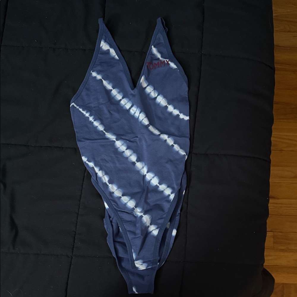 Tommy Hilfiger Navy and White Bodysuit